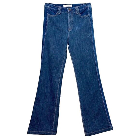 See By Chloe - High-Rise Flare Jeans With Velvet Accent - Size Unknown, 28? - Picture 1 of 15